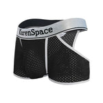 2 Pack Men's Low-Rise Side Vent & Cut-Out Design Breathable Mesh Trunks