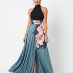 Abigail | Halter Floral Maxi Dress