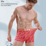 Men's Ice Silk Sexy Breathable Printed Boxers Briefs