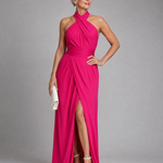 Daphne | Cross-Halter Side-Slit Midi Dress