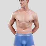 2 Pack Men's Ultra-Soft Modal Double Supportive Pouch Skin-Friendly Soft Trunks
