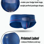Aoelemen 4 Pack Men's Breathable U Convex Pouch Briefs