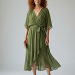 Alanna | Light Drape Midi Dress
