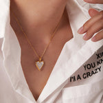 Gleaming Heart Pendant Necklace