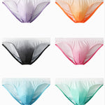 3 Pack Men's Sensual Silk-Like Loose Gradient Color Bikini