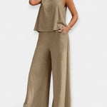 Mallory | Sleeveless Top and Wide-Leg Pants Ensemble