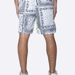 Men's Breathable Print Elastic Waist Beach Shorts