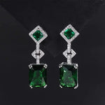 Emerald Rectangular Jewelry Set