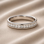White Gold Sparkling Zirconia Ring