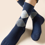 5 Pack Men's Simple Textured Crew Socks