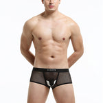 2 Pack Men's Comfy Waistband Separate Pouch & Breathable Mesh Trunks