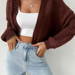 HEIDI™ - Open Front Knit Cardigan with Cartoon Print for Cozy Outfits