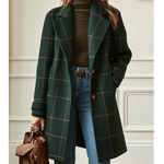 Kaitlyn™ | Retro Lapel Plaid Tweed Coat