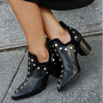 Saylor™ | Studded Wide-Heel Boots