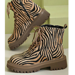 Sloane™ | Zebra Lace-Up Boots