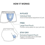 3 Pack Men's Breathable Divided Double Pouch Boxer Briefs
