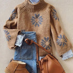 Luna -  Neck Long Sleeve Sweater