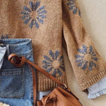 Luna -  Neck Long Sleeve Sweater