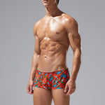2 Pack Men's Banana Print Cotton Lounge Shorts with Button Fly