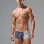 2 Pack Men's Fashionable Cotton Lounge Shorts with Stripe Patchwork