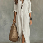 Ava | Oversized Button Maxi Dress