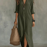 Ava | Oversized Button Maxi Dress