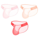 3 Pack Sexy Sheer Low-Rise Men's Bikini