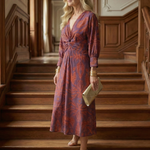 Mikayla | Natural Wrap Midi Dress