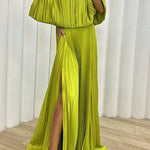 Ximena | Elegant Pleated Maxi Dress