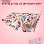 4 Pack Men's Cartoon Cotton Anti-Bacterial Boxer Briefs