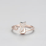 Zirconia Cat Open Ring