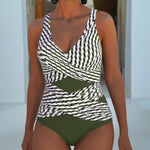 Tiffanie - Geometric Wrap One Piece