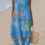 Hazel | Vintage Printed Maxi Dress