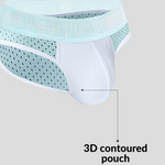 2 Pack Men's Mesh Loose Fit Sport Low-Rise Briefs