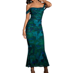 PRIMROSE™ – Stylish One-Shoulder Corset Mesh Dress