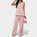 Sahasra | Relaxed Ensemble with Sleeveless Blouse and Flowing Trousers