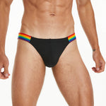 Men's Sexy Rainbow Pride Mesh Bikini