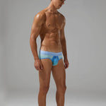 Men’s Spliced Lines Briefs in Ombre
