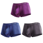3 Pack Men's Double Pouch Underwear Separate Pouch Modal Trunks