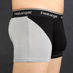 FreeLonger Men's Big Pouch Breathable Seamless Trunks