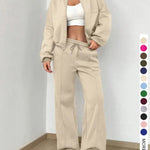 KELSEA™ - Casual Tracksuit Set for Women Zipper Jacket & Natural Waist Pants