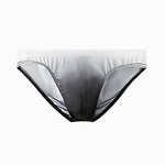 3 Pack Men's Sensual Silk-Like Loose Gradient Color Bikini
