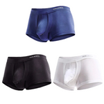 3 Pack Men's Double Pouch Underwear Separate Pouch Modal Trunks