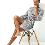 Couple Soft Tie Thin Bathrobe Pajamas