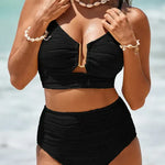 2 Piece Bikini Set U-Wire Cutout Swimsuit