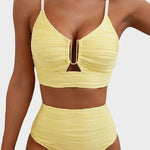 2 Piece Bikini Set U-Wire Cutout Swimsuit