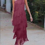 Endora | Off Shoulder Elegant Fringe Dress