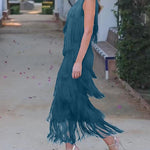 Endora | Off Shoulder Elegant Fringe Dress