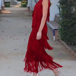 Endora | Off Shoulder Elegant Fringe Dress