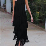 Endora | Off Shoulder Elegant Fringe Dress